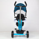 Triciclo Passeggino per Bambini 69x49x98 cm con Parasole e Campanellino Trico Funny Blu