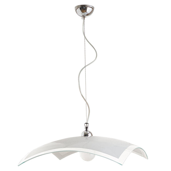 Suspension 1xE27 Chrome Frame Verre Plaque Bi+Transparent E-Energy Elisa acquista