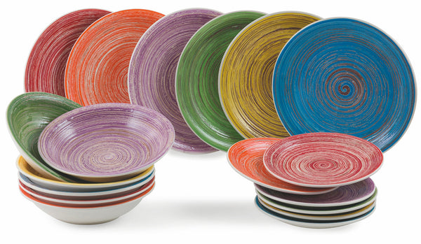 Service de table 18 pièces en grès VdE Tivoli 1996 Terra sconto