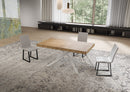 Tavolo Allungabile 160-244x80x74 cm Niket Quercia Natura Gambe Bianche