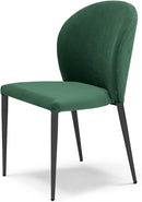 Set 2 sedie Imbottite 45x58x86,5 cm In Tessuto Tiffany  Ghibili Lux Verde Smeraldo