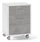 Commode 3 Tiroirs sur Roulettes 51x71x41 cm Oxyde Blanc/Ciment
