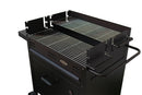 Barbecue a Legna e Carbone 120x60x92 cm con Forno per Pizza in Acciaio Etna Nero