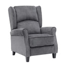 Poltrona Relax Reclinabile 76,5x73x47 cm Push Back in Tessuto Grigio