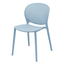 Set 4 Sedie da Giardino 56x47,5x79,5 cm Lolly Azzurre