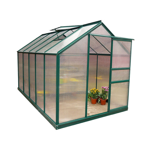 sconto Serre de Jardin en Aluminium et Polycarbonate avec Fenêtre H201x190x312cm Taddei Flora XL
