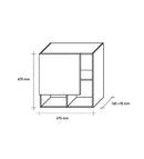 Pensile da Soggiorno 1 Anta 47,5x18x47,5 cm in Legno TFT Ibiza Tabacco Chiaro