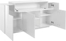 Credenza 4 Ante 160x45x86 cm Coro 3A Bianco Lucido/Bianco  