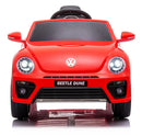 Macchina Elettrica per Bambini 12V con Licenza Volkswagen Maggiolino Beetle Small Rossa