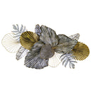 Decorazione da Parete in in metallo foglie verde cm 134x69,9xh9,5