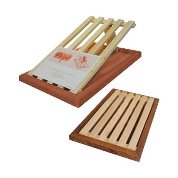 acquista Tagliere Per Pane In Legno Con Raccogli Briciole e Griglia Removibile 39 x 23 cm