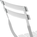 Set Tavolino e 2 Sedie Pieghevoli da Giardino Teresa Bianco 