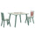 Set Tavolo con 2 Sedie per Bambini in Legno di Pino e MDF Verde