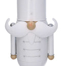 Soldatino Schiaccianoci in metallo bianco cm 15x12xh39