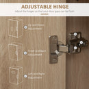 Mobiletto a Coste 1 Cassetto 2 Ante 2 Ripiani 75x40x120 cm in MDF e Acciaio Color Legno