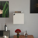 Pensile Mensola Cubo con 1 Anta Libreria da Parete Scaffale Bianco 35x35cm Design Moderno