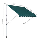 Tenda da Sole Avvolgibile 2x1,5m  Verde