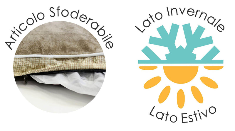 Maxi Cuscino Imbottito per Cani e Gatti Grigio Scuro Varie Misure