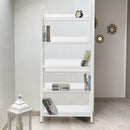 Libreria in Legno 73x176x35 cm Scaffale 5 Ripiani per Ufficio Bianco