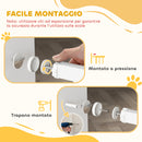 Cancello di Sicurezza per Bambini e Animali 76-103x76 cm Chiusura Automatica e Montaggio a Pressione Bianco      
