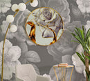 Orologio da Parete Rose 5x60x5 cm in Vetro MDF e Metallo Multicolor