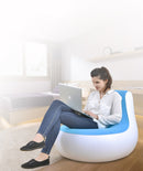 Pouf Poltrona Gonfiabile Floccato 93x86x73cm Jilong Easigo Lounge Side Chair Blu