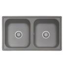 Lavello 86x50 cm 2 vasche croma Samet