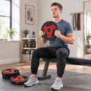 Dischi Pesi Palestra Set 4 Pezzi 25 kg con Foro 2,5 cm in PP e Cemento Nero      