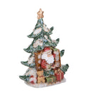 Statuina Babbo Natale con Albero con Led 27 cm in Porcellana