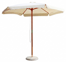 Ombrellone da Giardino Ø2,85 m Palo Ø48 mm in Legno Vorghini Classic Ecrù
