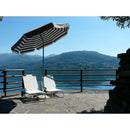 Ombrellone da Giardino Ø2 m Palo Ø33 mm in Acciaio Maffei Venezia Duplex Tortora/Bianco e Tortora