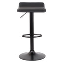 Set 2 Sgabelli 38x40x54/74 cm in Ecopelle con Base Nera Nero