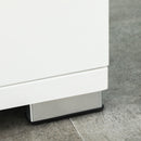 Mobile Bagno 4 ante 2 Ripiani 80x33,5x190 cm in Truciolato Bianco