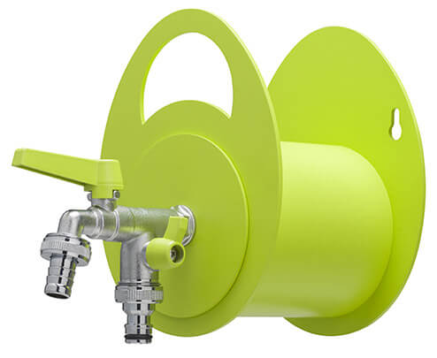 Belfer 42/MU Support de tuyau mural en métal vert acide avec robinet à double sortie prezzo