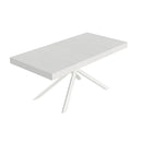 Tavolo Allungabile 200-304x90x77 cm Niket Bianco Frassino Gambe Bianche