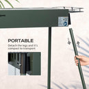 Barbecue a Carbone Carbonella 77x30x70 cm in Acciaio Verde Scuro
