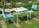 Tavolo Quadrato da Giardino 70x70 cm in Ferro Vorghini Messina Bianco