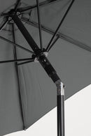 Set  da Giardino con Tavolo Ombrellone e 6 Sedie in Acciaio Pompei Antracite