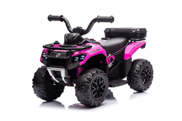 Quad Elettrico per Bambini Safari 6V con Bauletto Posteriore Rosa online