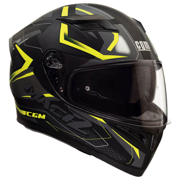 Casque Intégral pour Scooter Visière Longue CGM Mach 2 316G Mat Jaune Fluo Différentes Tailles acquista