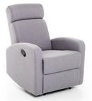 Poltrona Relax Reclinabile Manuale in Tessuto Grigio