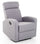 Fauteuil relax inclinable manuel en tissu gris