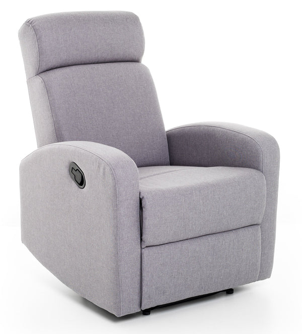 sconto Fauteuil relax inclinable manuel en tissu gris