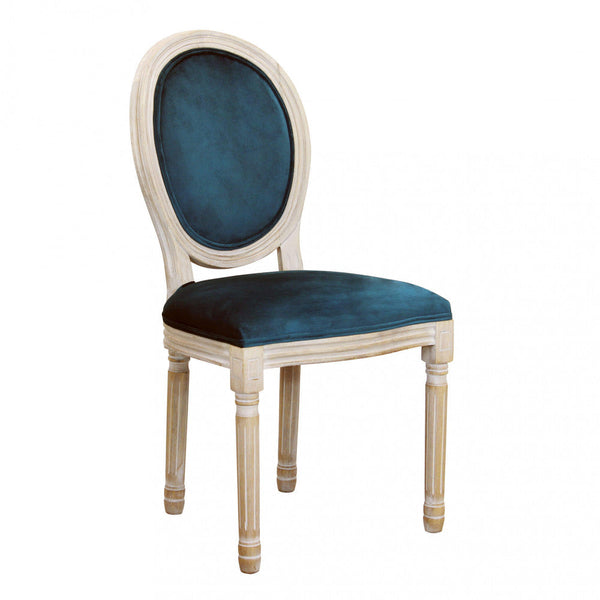 Chaise Constance 48x46x96 h cm en Velours Bleu online