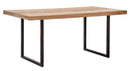 Tavolo da Pranzo Mumbai 175x90x77 cm in Legno di Acacia e in Ferro Marrone e Nero