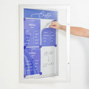 Bacheca con Apertura a Battente 51,5x79,0x2,3 cm in Alluminio Silver