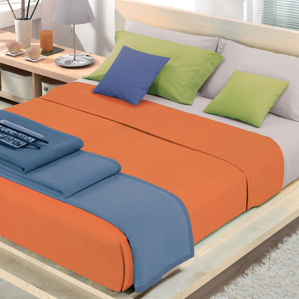 Couverture en coton mélangé Cober Coprice Orange Safran sconto