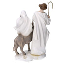 Natività resina bianco cm 12x12xh21