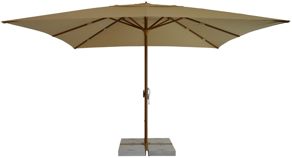Parasol de Jardin 4x4m sur Mât Aluminium Ø60 mm Canopée en Polyester Brera Ecru prezzo