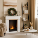 Camino a Bioetanolo da Terra Donatello 81x30x86 cm in MDF Bianco